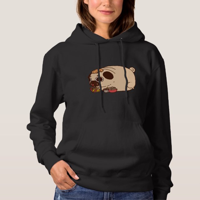 chubby pug eating Classic T-Shirt 886 Hoodie (Front)
