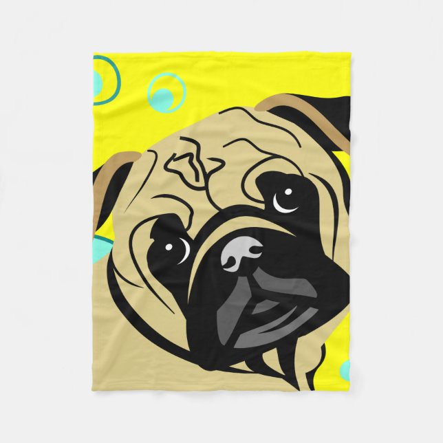 Chubby Pug Face Blankets (Front)
