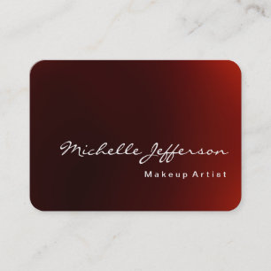Chubby Rounded Corner Dark Red Business Card