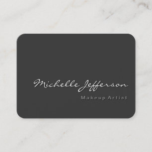 Chubby Rounded Corner Shadow Grey Business Card