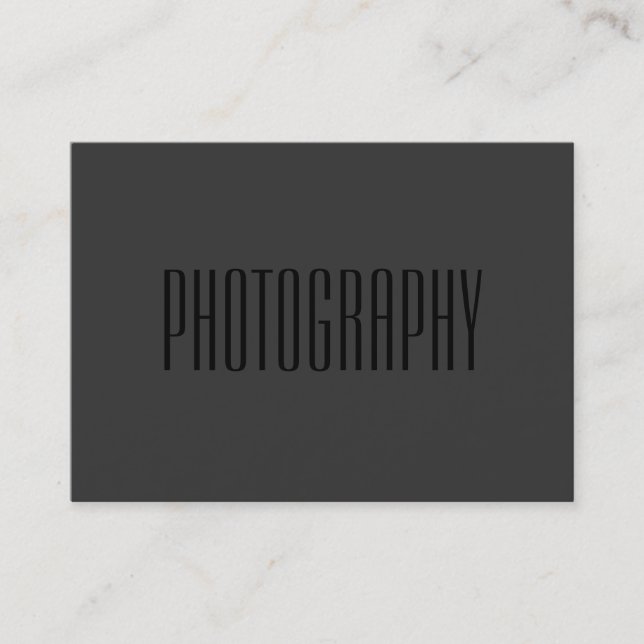 Chubby Simple Black Out Photographe Carte de visit (Devant)