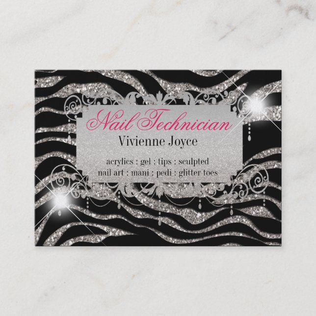 Chubby Sparkle & Shine Zebra : Business Cards (Front)