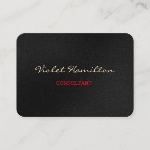 Chubby Stylish Script Trendy Professional Grey Red Business Card