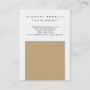 Chubby tendance Beige Blanc Chic Carte de visite