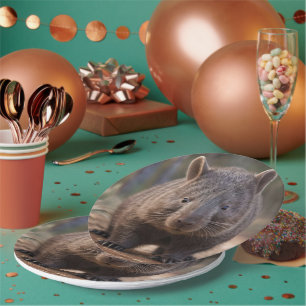 Chubby The Australian Wombat, Paper Plate