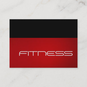 Chubby Trend Black Red Fitness Sport Business Card