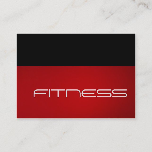 Chubby Trend Black Red Fitness Sport Business Card (Front)