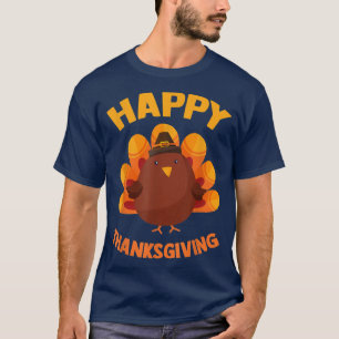 Chubby Turkey Feast Joke Funny Happy Thanksgiving  T-Shirt