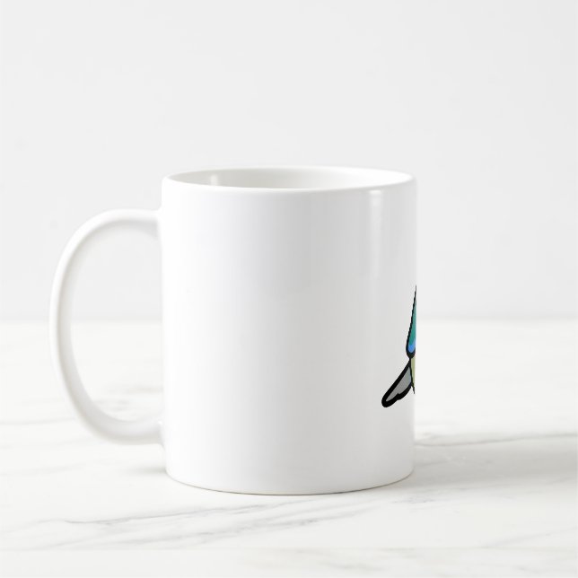 Chubby Turquoise-cinnamon Green Cheek conure Coffee Mug (Left)
