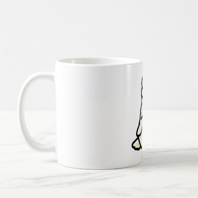 Chubby Umbrella Cockatoo Coffee Mug (Left)