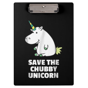 Chubby Unicorn Cute Hippo Gift For Aunt Clipboard