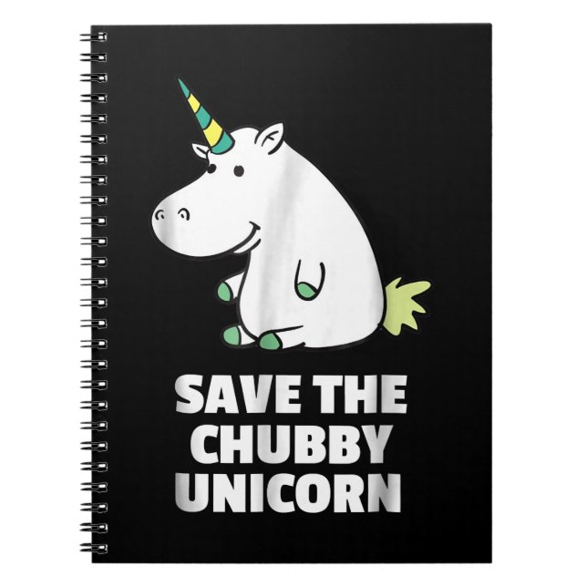 Chubby Unicorn Cute Hippo Gift For Aunt Notebook (Front)