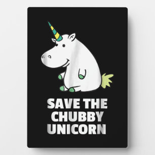 Chubby Unicorn Cute Hippo Gift For Aunt Plaque
