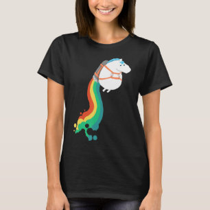 Chubby Unicorn Rainbow Jetpack T-Shirt