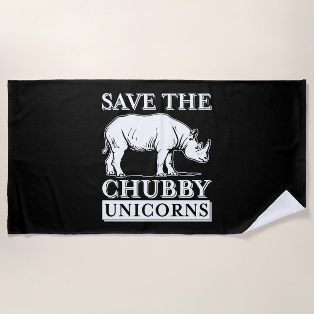 Chubby Unicorns         Beach Towel (Front)