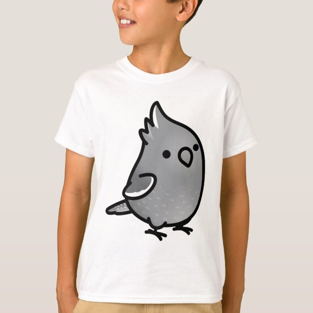 Chubby White-faced Female Cockatiel T-Shirt (Front)
