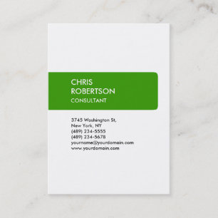 Chubby White Green Carte de visite spécial unique