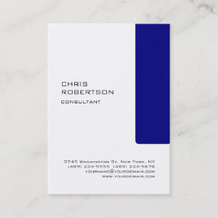 Chubby White Navy Blue Attractive Business Card
