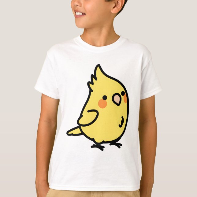 Chubby Yellow Lutino Cockatiel T-Shirt (Front)
