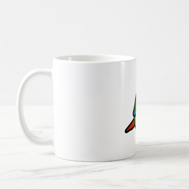 Chubby Yellow-sided Green Cheek Conure Coffee Mug (Left)
