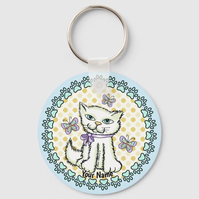 Chubs The Cat  Keychain (Front)