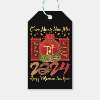 Chuc Mung Nam Moi Happy Vietnamese New Year 2024 Gift Tags