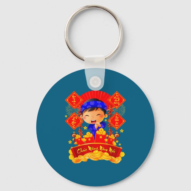 Chuc Mung Nam Moi Tet Vietnamese New Year Decorati Keychain (Front)