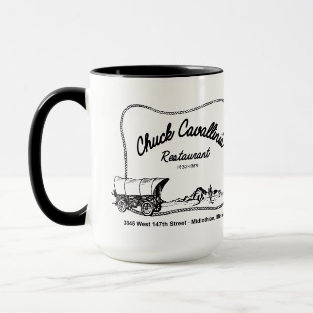 Chuck Cavallin's Restaurant, Midlothian, IL Mug (Left)