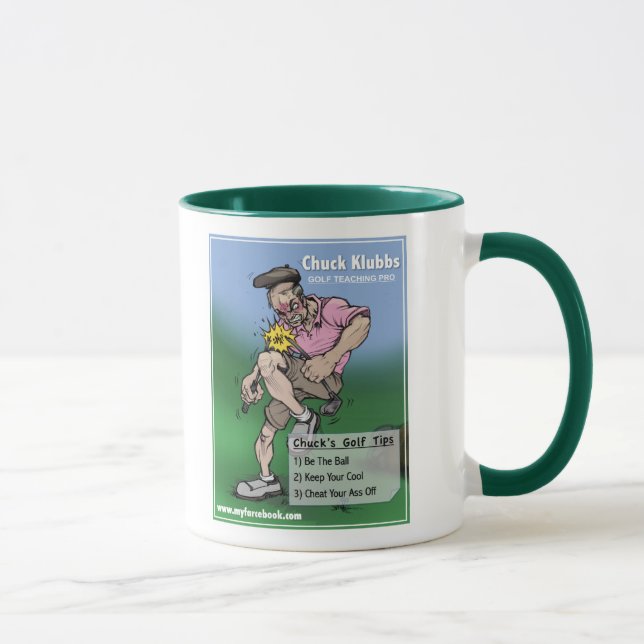 Chuck Klubbs- myFarcebook Golf Teaching Pro Mug (Right)