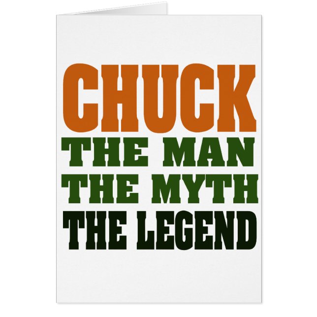 Chuck - the Man, the Myth, the Legend (Front)