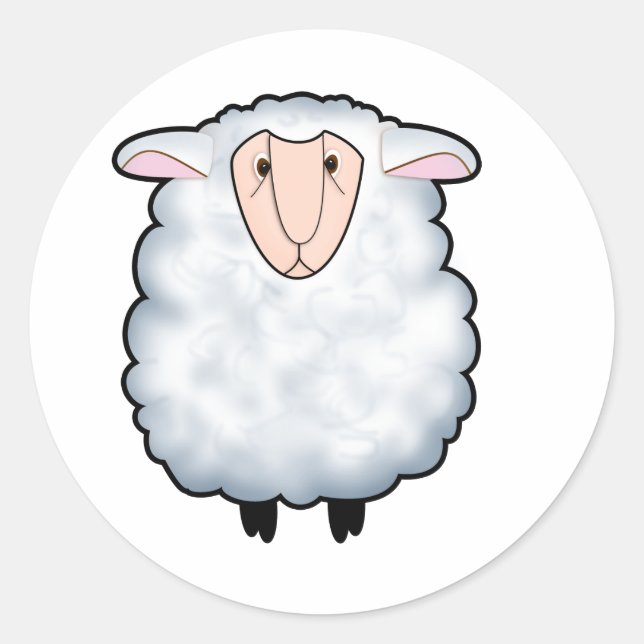 Chuck the Sheep Classic Round Sticker (Front)