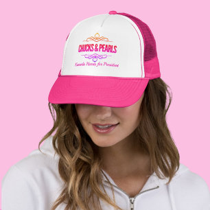 Chucks & Pearls Vote Kamala Trucker Hat