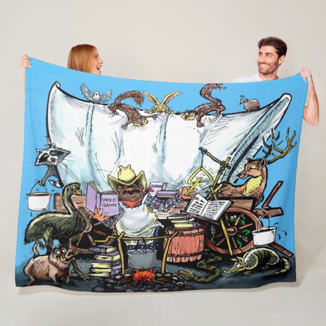 Chuckwagon Fleece Blanket (In Situ)