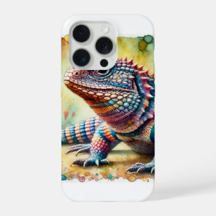 Chuckwalla Lizard 190624AREF101 - Watercolor iPhone 15 Pro Case