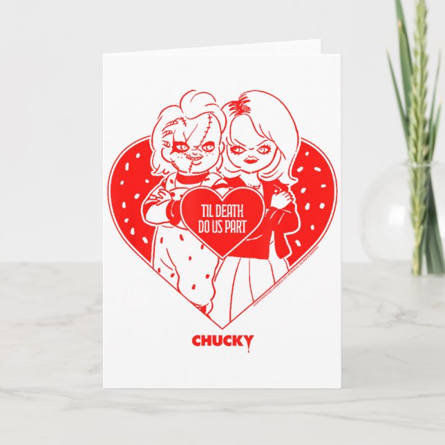 Chucky &amp; Tiffany Til Death Do Us Part Valentin Card (Front)