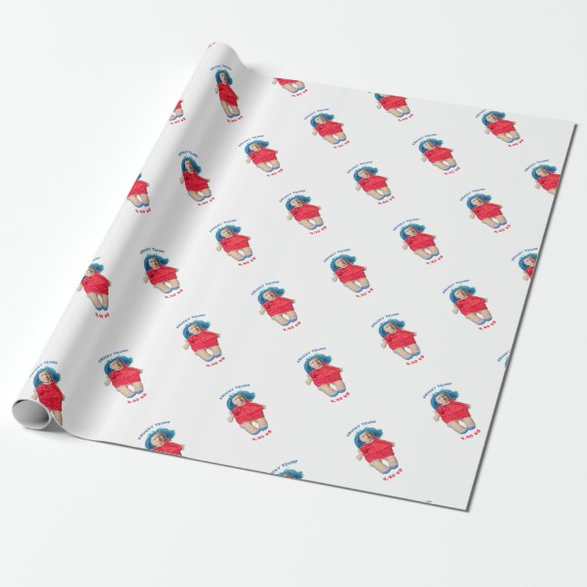 Chucky Donald Trump Doll Wrapping Paper (Unrolled)