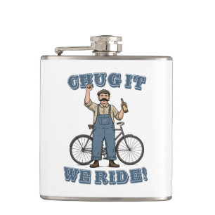 Chug It We Ride Cycling Hip Flask