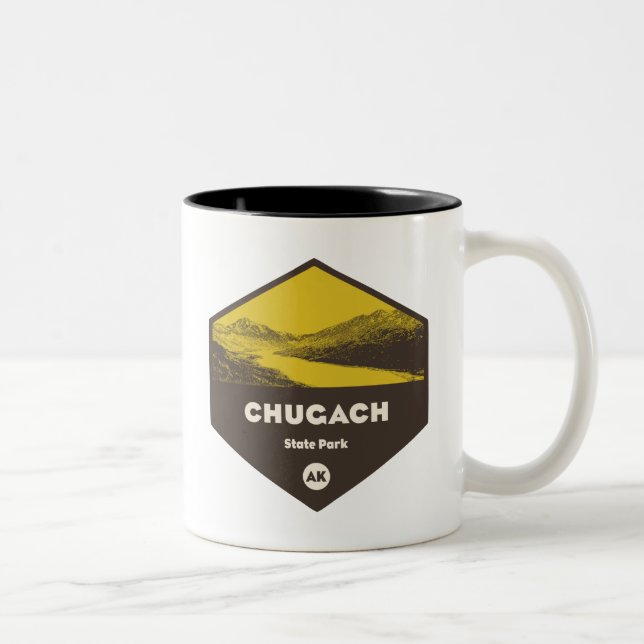Chugach State Park, Alaska Two-Tone Coffee Mug (Right)