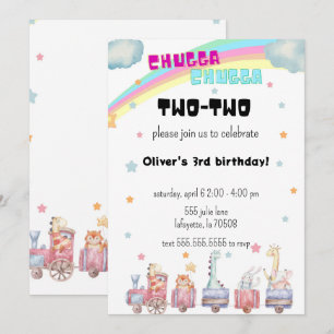 Chugga Chugga Deux invitation d'anniversaire de de
