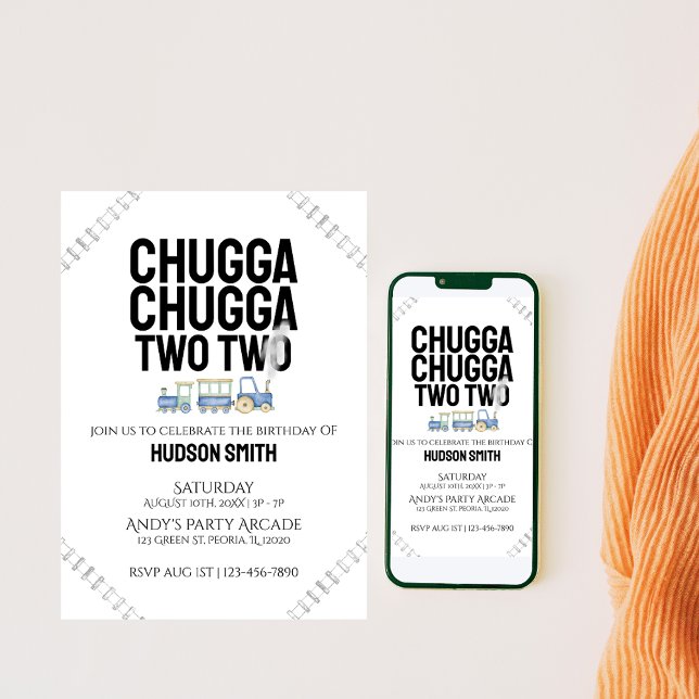 Chugga Chugga Two Two | Kids Birthday Invite (Creator Uploaded)