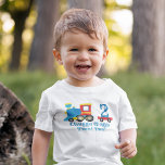 Chugga Chugga Two Two Train Baby T-Shirt<br><div class="desc">This train birthday shirt features a red,  blue,  and yellow train drawing with a train car carrying the number 2 to highlight your child's new age. The text reads Chugga Chugga Two Two! All text can be personalized,  changed,  or deleted. This shirt is great for birthday pictures!</div>