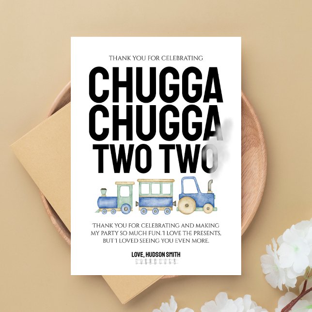 Chugga Chugga Two Two | Train Kids BDay TY Card (Creator Uploaded)