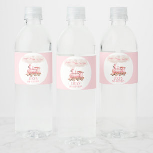 Chugga Two Two Choo Choo Train 2nd Birthday Party Water Bottle Label