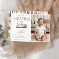 Chugga Two Two Train Second Birthday Photo