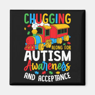 Chugging Along For Autism Awareness Acceptance Tra Magnet