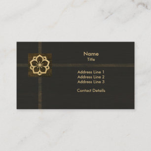 Chuinyaekikyo Japanese Kamon Cherry Blossom Wood Business Card