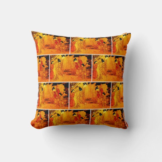 "Chuíwán; 'ball-hitting'" Throw Pillow (Front)