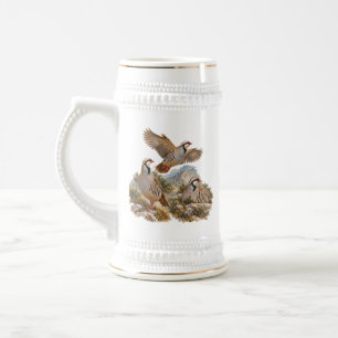 Chukar Partridge Art Beer Stein