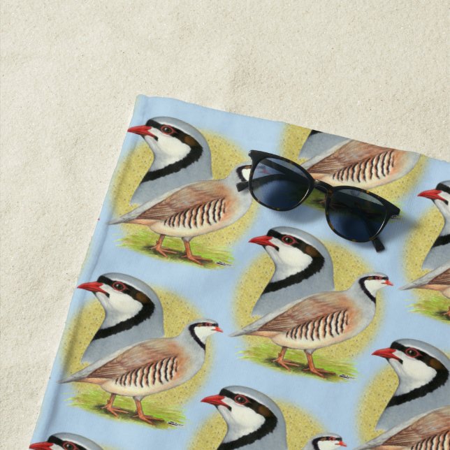 Chukar Partridge Combo Beach Towel (In Situ)