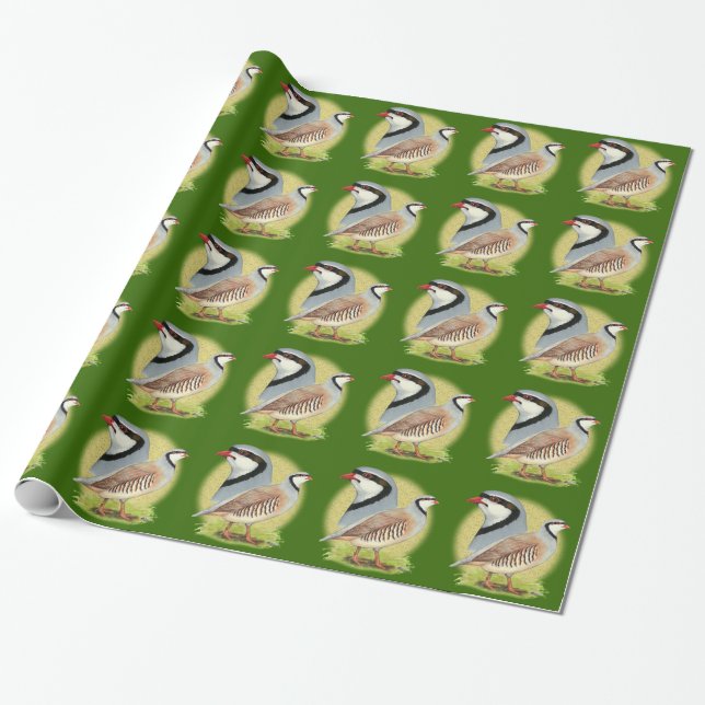Chukar Partridge Combo Wrapping Paper (Unrolled)
